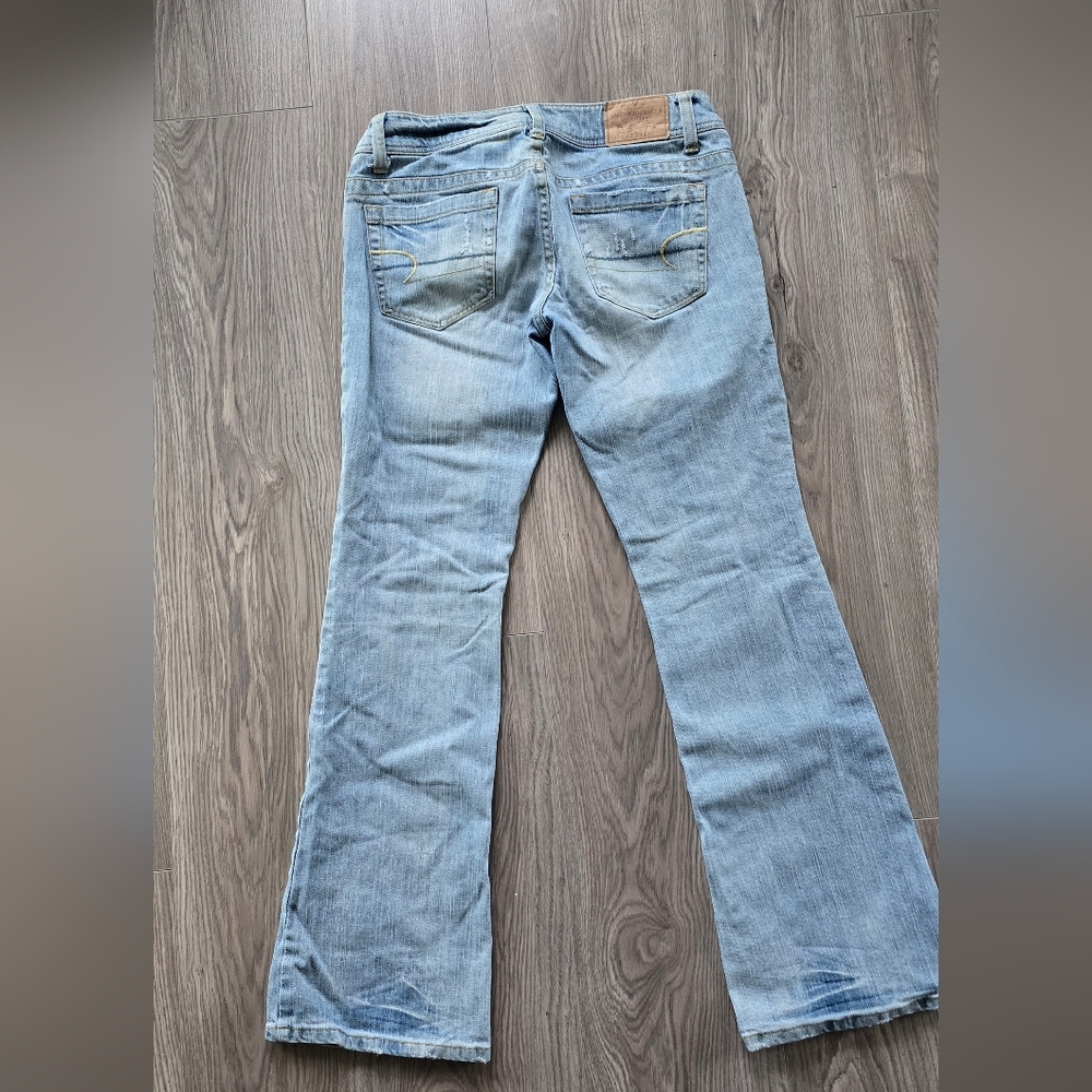 American Eagle Outfitters Blue Flare Wide Leg Jeans